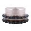 Sprocket Z19 [Dunlop] for 06B-2 Duplex roller chain, pitch - 9.525mm, with hub for bore fitting