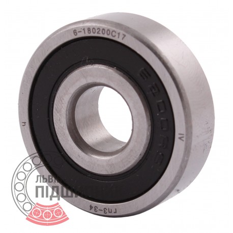 6200-2RS | 180200С17 [GPZ] Deep groove sealed ball bearing