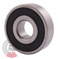 6302-2RS | 180302 C17 [GPZ-34 Rostov] Deep groove sealed ball bearing