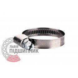 Worm clamp 25-40 / 9mm, Stainless steel [Profi]