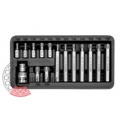 Screwdriver bit set \"TORX\" 20-55 / 15 pcs (YATO) | YT-0411