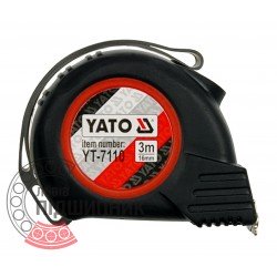 Tape measure with magnet and hitchhiking 8m x 25mm (YATO)